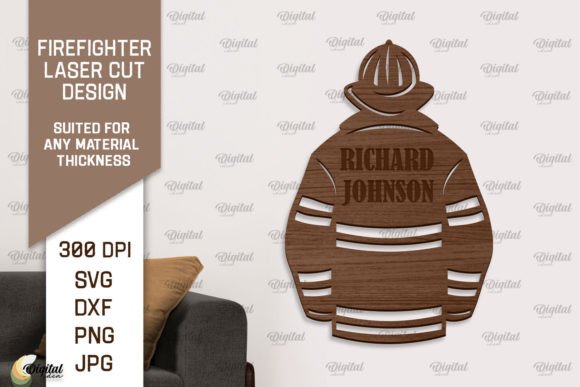 Download Firefighter Wooden Wall Decor Laser Cut - Wooden wall decor Collection