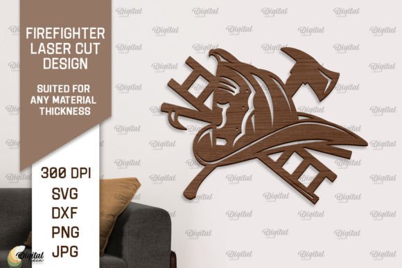 Download Firefighter Wooden Wall Decor Laser Cut - Wooden wall decor Collection