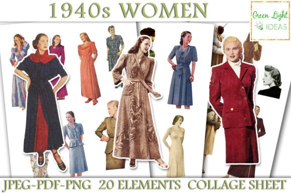 Download Vintage Junk Journal 1940 Women Ephemera - 1940 Collection